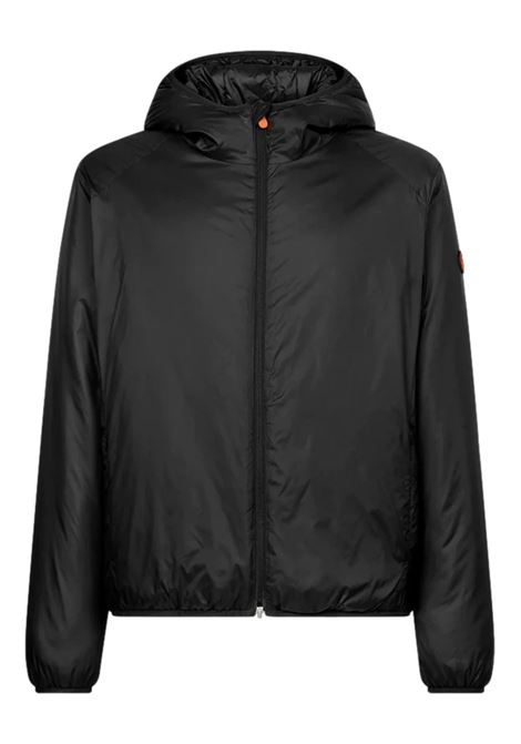 PIUMINO ANIMAL FREE CON CAPPUCCIO UOMO ALLIUM BLACK SAVE THE DUCK | Giubbotti | D31445M10000